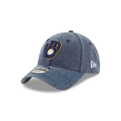 Sapca New Era Milwaukee Brewers MLB Rugged Heather 9TWENTY Adjustable - Albastri